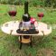 New  creative multi-functional  wooden wine rack outdoor dining wine table for picnic