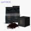 Customized aluminum lined black side gusset stand up pouch ziplock with valve flat bottom coffee bags with matte surface