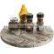 latest hot sale wood lazy susan turntable wooden rotating tray for kitchen