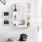 Single Door bathroom Mirror Cabinet 2 Tier Inner Shelves Wall Mounted Medicine Cabinet