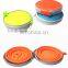 Private Label 2021 Designer Foldable Food Plastic Portable Travel Dog Slow Feeder Bowl