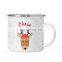 Wholesale diswash safe sublimation vintage customized logo enamel coffee mug