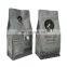 Matte finish stand up aluminum pouch plastic coffee zipper bags for food packing 1kg flat bottom coffee packaging bag with valve