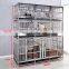 HC-R017A Stainless steel pet cages Animal Cages Stacked Dog Kennels Cages