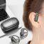 Audífonos inalámbricos TWS para gimnasio y deportes con auricular colgante IPX7, micrófono, auriculares con gancho para la oreja y sonido grave