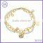 customized heart moon star pearl metal wrap pet necklace