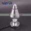 ES0071 electro shock big anal plug sex toys, Masturbation aluminium Electrotherapy butt plug, male prostate massager