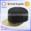 Wholesale 5 Panel Cap Customized Blank Sticker custom Snapback Hats with Leather Brim