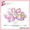 New design wholesale grosgrain no fade no smell printing koker ribbon bow flower hair barrettes (XH11-0062)