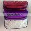 Osini new styple gridding zipper closure pouch cosmetic bag Makeup Bag for ladies