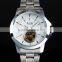 New Hight Quality Stainless Steel Back Watches Men Skeleton Wrist watch WM433