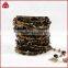 2016 wire wrapped gemstone beaded rosary chain wholesale smoky quartz beaded chain for necklace design