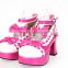 ladies relax high heel dinner girls bow canvas shoes