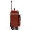 OEM factory genuine leather trolley luggage,large capacity Suitcase with laptop bag,vintage suitcase