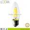 6w 2200k 2700k 110v 120v e12 e26 dimmable led filament candle bulb c35