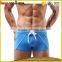 OEM ODM orders blue boys boxer swimsuit sexy tight unlined swimwear man