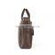 Classic brown shiny leather office bags for men