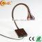 flexible 1w goose neck wall light for bedside book reading led lamp with on off switch