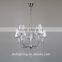 Coozen Factory Modern Bamboo leaf printed Fabric Hanging Lamp with Raindrop Crystal