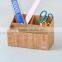 Office Cork Desk Organizer Stationery storage holder with Wood Grain