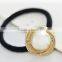 fashionable flower shape alloy crystal plastic pearls ponytail holder