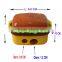 Hot Sale Two Hole Creative Cute Fashion Hamburger Shaped Plastic Pencil Sharpener With 2 Erasers Novelty Children Study Tools