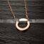 Best Wholesale Websites Fashion Women Rose Gold Circle Necklace