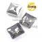 12*12mm Square Shaped Acrylic Point Back Mix Color Rhinestone&Crystal For Stylish Bags Garment Shoes #GY013-12P(Mix-s)