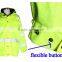 Polyester with PU coating Lime fleece liner Winter safety 3M hi vis jacket