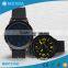 Man quartz stainless steel case black stone watch men fashion bracelet