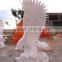 White stone eagle statue marble hand carved sculpture from Vietnam
