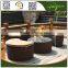 Fashionable Italy Style Outdoor Rattan Coffee Table and Chairs Set