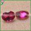 high quality polished 8*10mm 5# red color oval cut imitation synthetic rough ruby gemstone