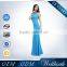 Illusion Maxi Sexy Tight One Piece Sky Blue China Bridesmaid Dresses