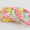 Sweet candy beaded bracelets colorful jewelery plastic ring brace lace for girls