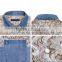 Men's Fashion Casual Denim Jeans Printed design Split Joint Shirts