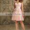 Fashion dress China manufacture Real sample peach colour bridesmaid dress pattens 2015 ( BDAL-5009)
