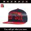 100% cotton snapback cap with 3 embroidery 6 panel cap and hat