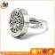 Fashion Stainless steel locket ring, flowers ring, perfume ring