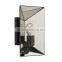12.14-1 Faceted Mirror panels and an antique-bronze finish Sconce Make it shine a retro-glamorous feel