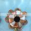 Rayon fabric pompom tassel type decoration tassel with decoration flower for home decor and car