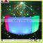 Bar used LED stool/LED curved bench with 16colors changing