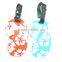 bulk printing fancy monkey rubber animal luggage tags