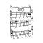 Black Wire Wall Mount 3 Tier Letter Rack With Key Holder