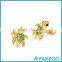 925 Sterling Silver Rhodium Plated Turtle Earrings