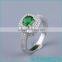The New Series of Fashion Jewelry Emerald Wedding 925 Sterling Silver Ring