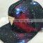 custom metal band space pattern snapback hat caps