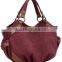 wholesale custom canvas lady handbags with leather