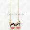 Juyuan Fashion 18K Gold Three Color Crystal Glue Baby Set