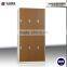 steel dressing room lockers six door brown wardrobe electronic code lock clothes storage locker
